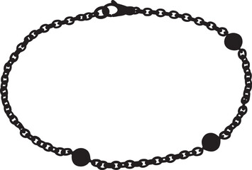 Naklejka premium chain isolated on black background