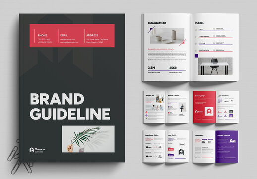 Creative Brand Guideline Book Template for Professional Use