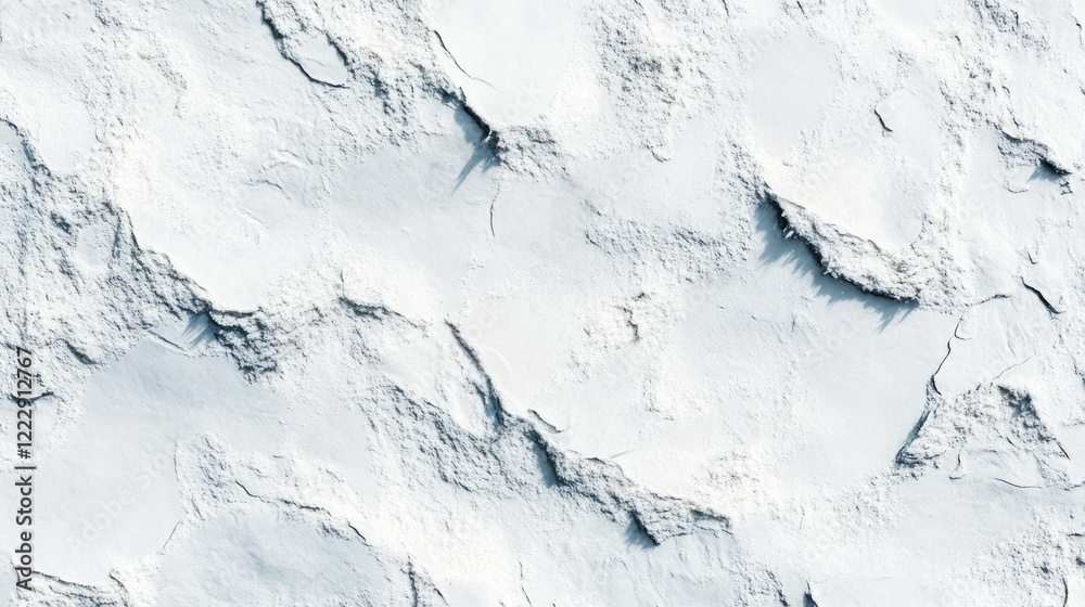 Aufkleber Textured Arctic ice surface close up with empty space for text showcasing the intricate patterns of a frozen landscape.