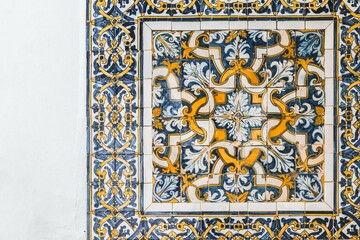 Ornamental Portuguese Azulejo Tile Design