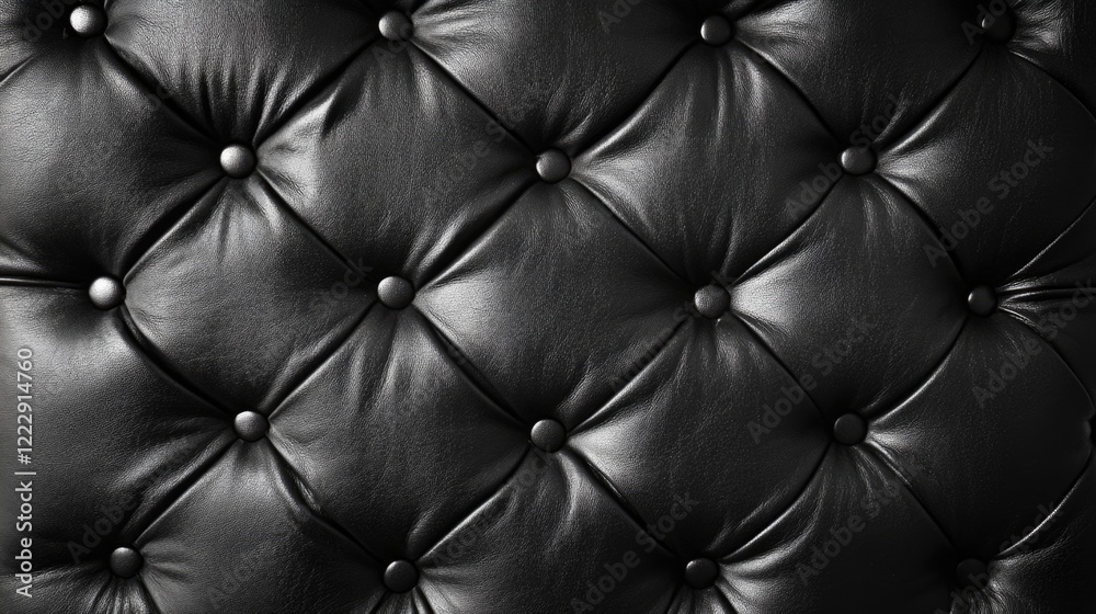 Aufkleber black leather texture background with tufted design featuring empty copy space for text or design el