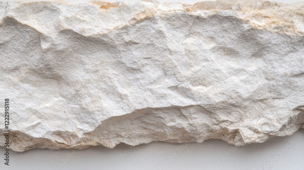 Poster Textured edges of a weathered cut limestone rock surface with ample space for text showcasing natural stone properties and design elements