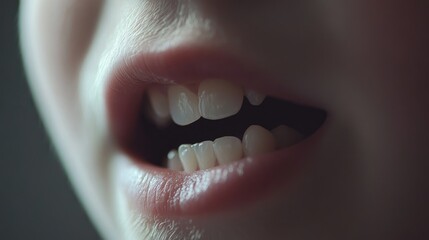 Child's mouth with a missing tooth showcasing a gap ideal for dental health discussions and educational content on oral care.