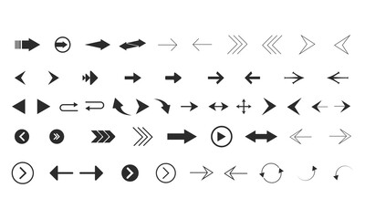 Arrows set black icons. Arrow icon. Arrow vector collection. Arrow. Cursor. Modern simple arrows. Vector illustration for graphic resources