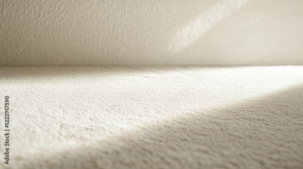 Fototapete White textured floor surface illuminated by soft lighting with ample copy space for creative text or design elements.