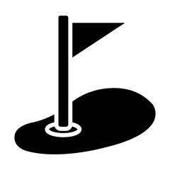 Golf Hole glyph icon