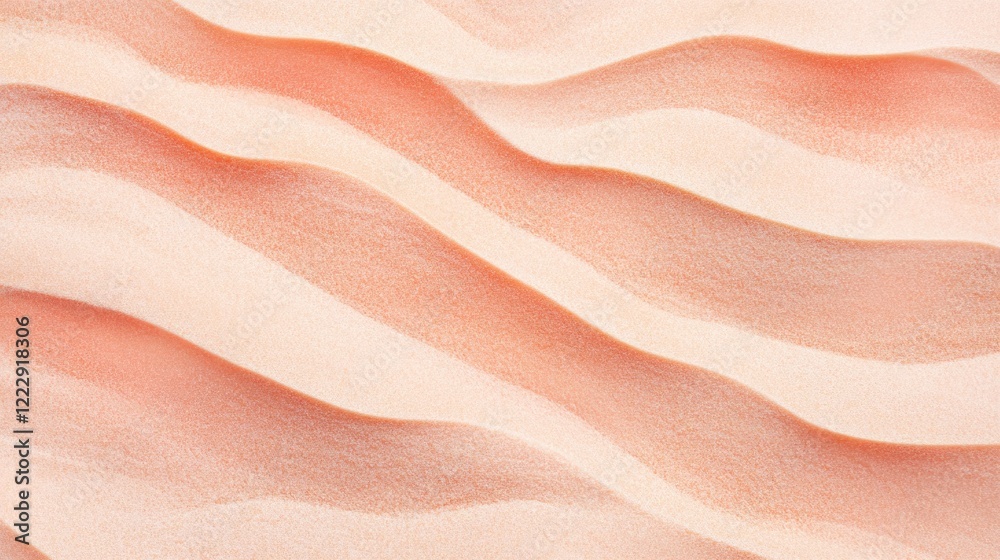 Poster Soft Peach Sand Texture with Gentle Waves for Abstract Background Design and Blank Space for Creative Text Overlay