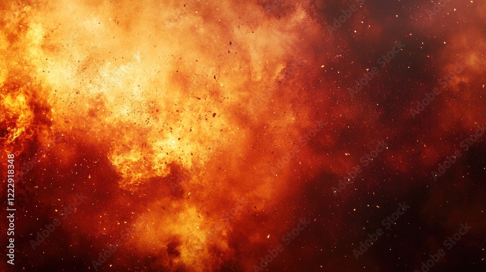 Aufkleber Lava eruption background with fiery textures and dynamic shapes suitable for overlaying text or creative designs