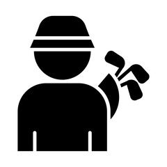 Caddie glyph icon