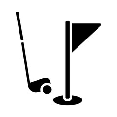 Golf Swing glyph icon