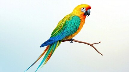 Obraz premium Vibrant Macaw Perched on Branch