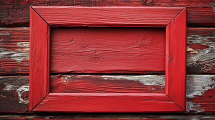 Red Wooden Frame Rustic Background Texture Vintage Design Old Wood Wall Panel aged paint retro image
