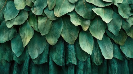 Obraz premium Eucalyptus leaf background with texture and empty space for text suitable for nature themes and design projects