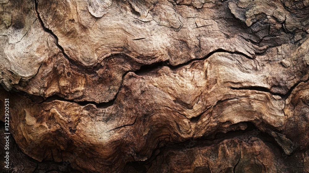 Poster detailed texture of an ancient tropical plant trunk showcasing natural patterns and colors ideal for