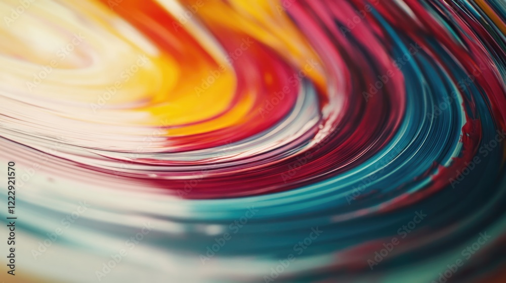 Poster Colorful Abstract Swirl Background with Smooth Curves for Design and Printing Applications