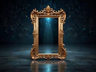 mystical mirror with portal