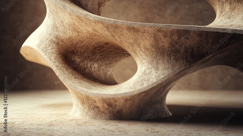 Aufkleber intricate close-up of a digitally crafted wooden sculpture with soft lighting and ample copy space f