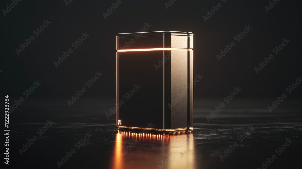 Poster high-tech quantum computer with miniaturized superconducting chip in a sleek design for efficient ai