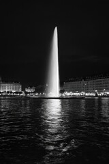 Black and White Water Fountain