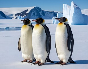 Obraz premium penguins on ice