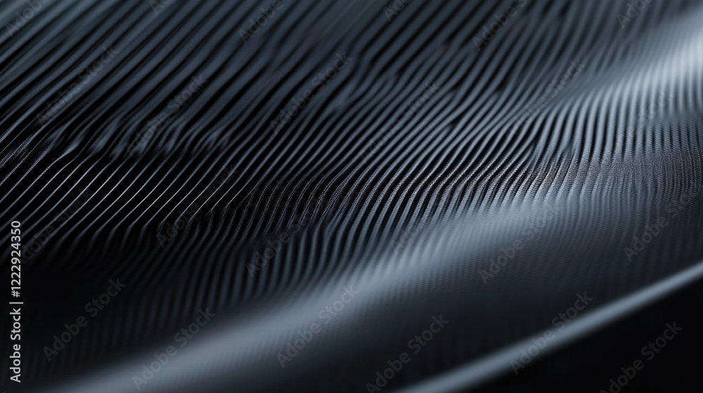 Poster abstract close-up of a high-performance hard disk surface with smooth lines and texture against a da