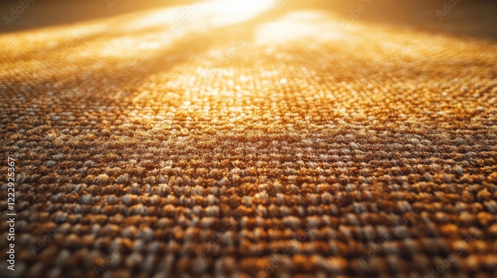 Poster Textured carpet under warm light creating a serene atmosphere with ample copy space for design and text placement in your project