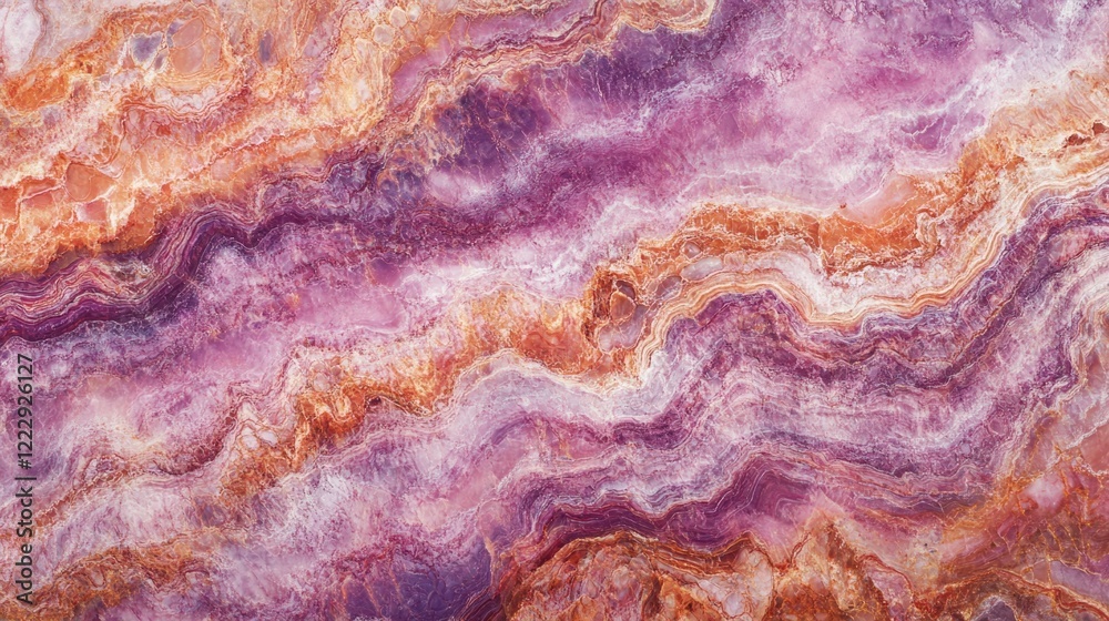 Poster vibrant pink and purple marble texture with swirling patterns ideal for background use and creative 