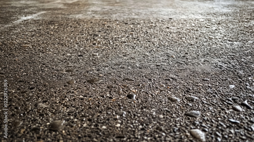 Poster coarse concrete floor texture ideal for background with empty space for text and garage applications