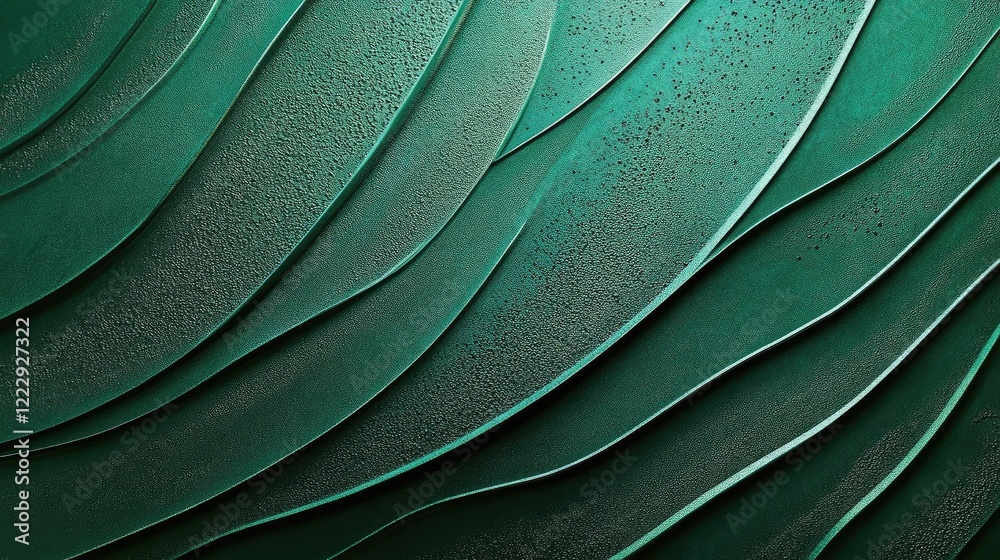 Poster Textured green surface with flowing lines and ample copy space suitable for design, backgrounds, and advertising applications