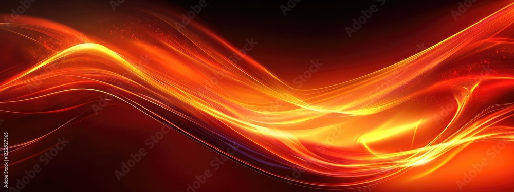Poster dynamic abstract fire wave background with vibrant flames and smooth flow for text overlay and desig
