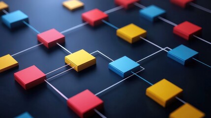 Dynamic Flowchart Diagram Showcasing Process Mapping and Decision Paths with Space for Custom Text and Annotations