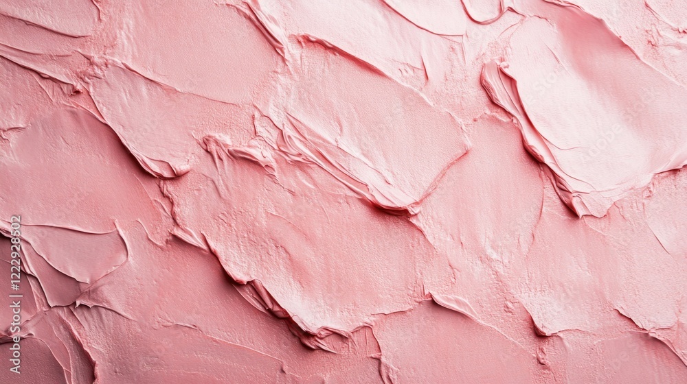 Poster Textured pink plaster wall surface with space for text or graphics ideal for backgrounds and design projects.