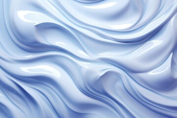 Fototapeta premium Blue Cream Textured Background for Beauty, Spa & Product Treatments - Moisturizing Lotion Concept
