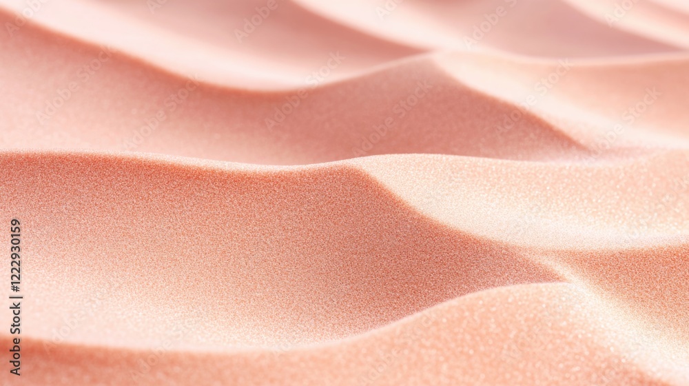 Leinwandbilder Peach Colored Sand Abstract Surface with Gentle Waves and Empty Copy Space for Text or Design Elements