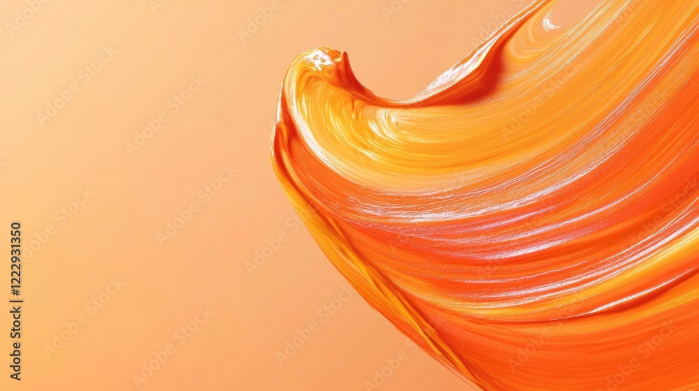 Leinwandbilder gentle orange brushstroke background with smooth texture ideal for adding text or graphic elements i