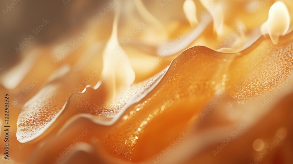 Poster close up of flickering flames with soft focus and warm tones creating an atmospheric background with