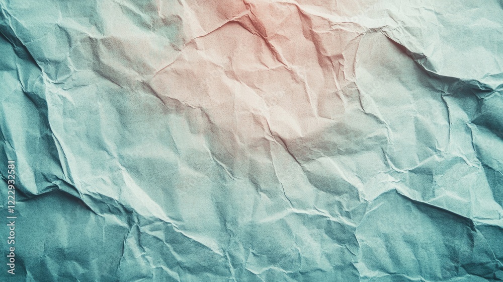 Poster crumpled paper texture background for branding featuring soft colors and ample space for text or gra
