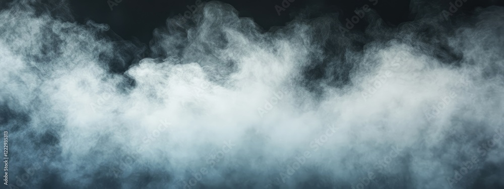 Poster dramatic smoke clouds creating an industrial atmosphere with ample empty space for text and design e