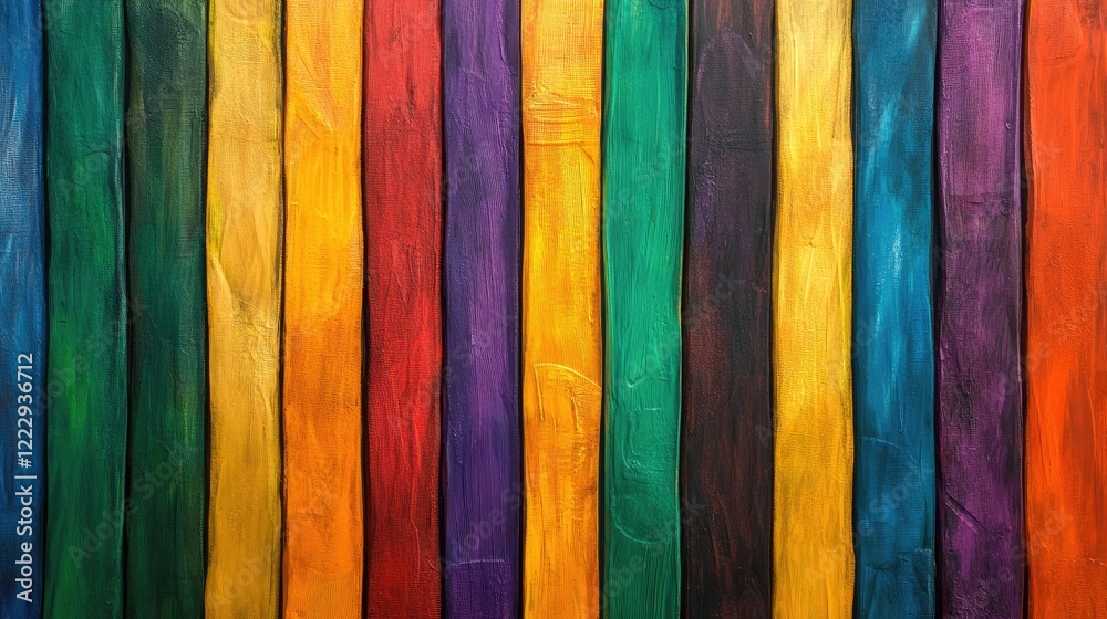 Poster vibrant vertical stripes creating a rich abstract texture with open space for text or branding use