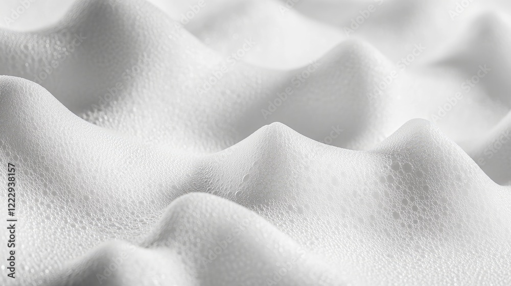 Poster Foam waves texture with smooth peaks and valleys ideal for background use or overlaying text and graphics in various designs