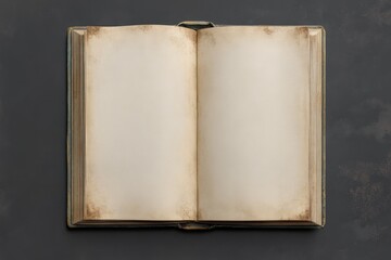 Naklejka premium Open book on black background