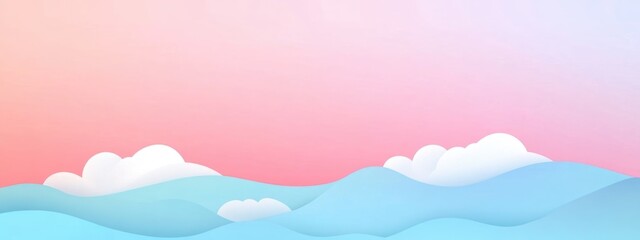 Serene pastel gradient backdrop with soft clouds ideal for text overlay and calming backgrounds in designs and presentations