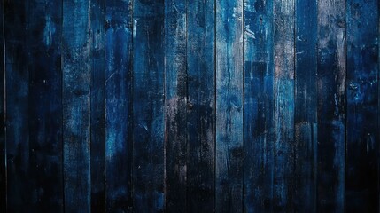 Textured blue grunge wooden wall background with ample copy space for creative design or text placement