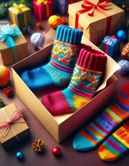 Fototapeta premium Handgestrickte Socken