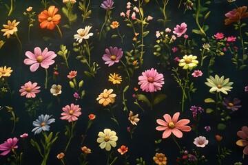Obraz premium Flowers on wall