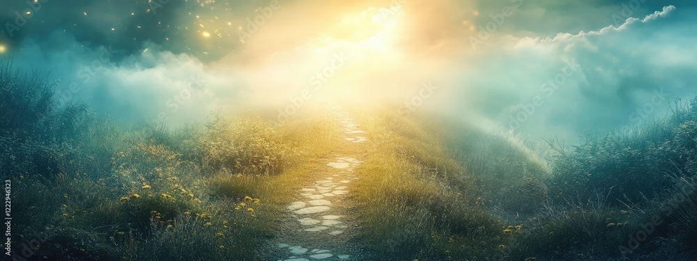 Poster dreamlike pathway to knowledge and insight in cybersecurity with ample space for text and reflection