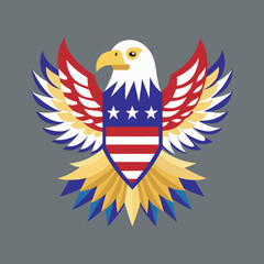Obraz premium The Flag-Winged Eagle of Liberty