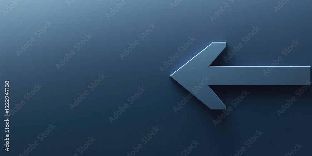 Poster Stylish Minimalist Download Arrow Icon on Dark Background with Blank Space for Text or Graphics