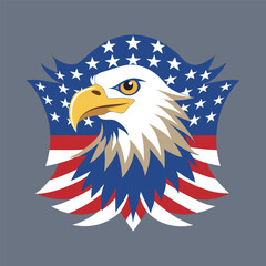 Eagle of Freedom in Stars and Stripes
