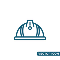 Minimalist Design Safety Helmet Icon Template